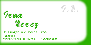 irma mercz business card